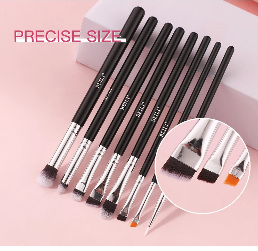 Schwarzes Makeup-Pinselset