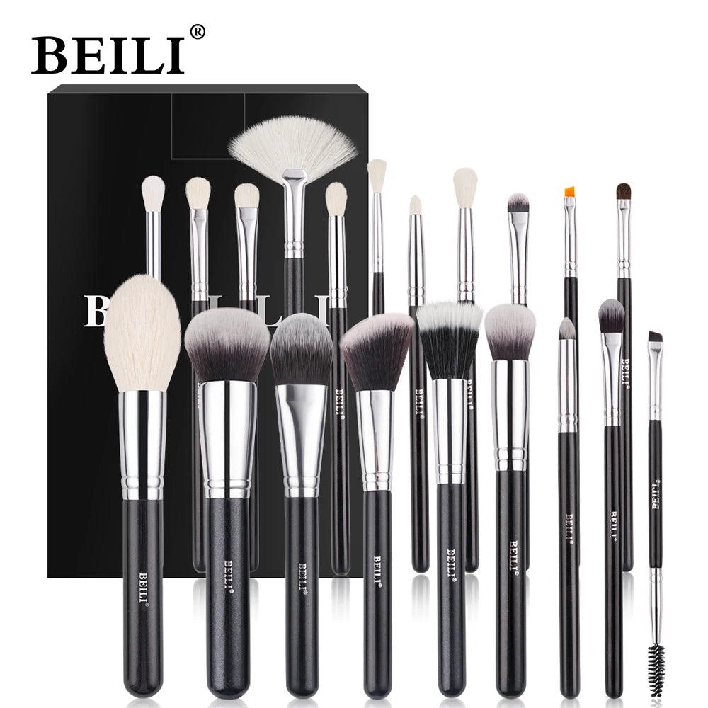 Schwarzes Makeup-Pinselset